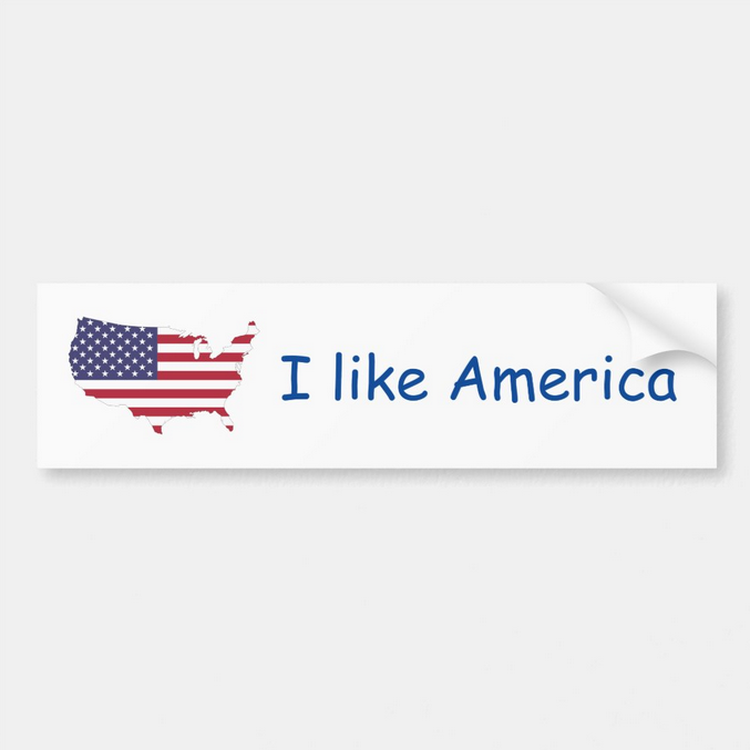 image of I like America bumper sticker